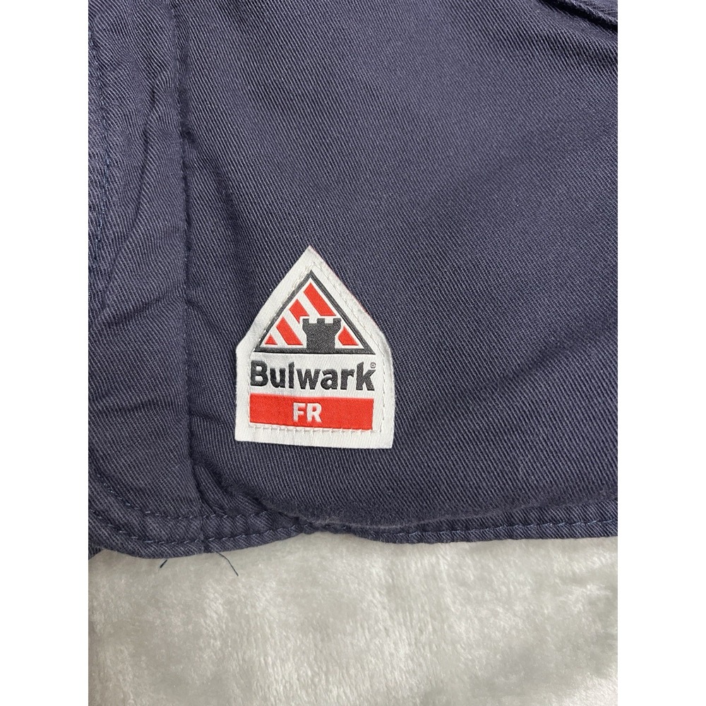 Bulwark Mens Jacket XXL Navy Flame Resistant Insulated Work Regular - Picture 2 of 6